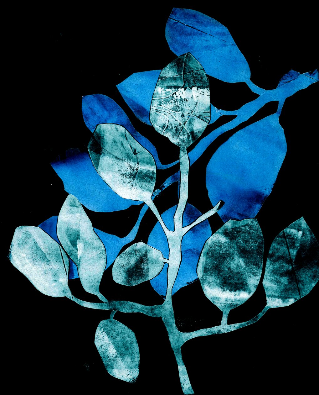 夜花园》，2017 年（数字，取自拼贴画） 作者 史蒂芬·道