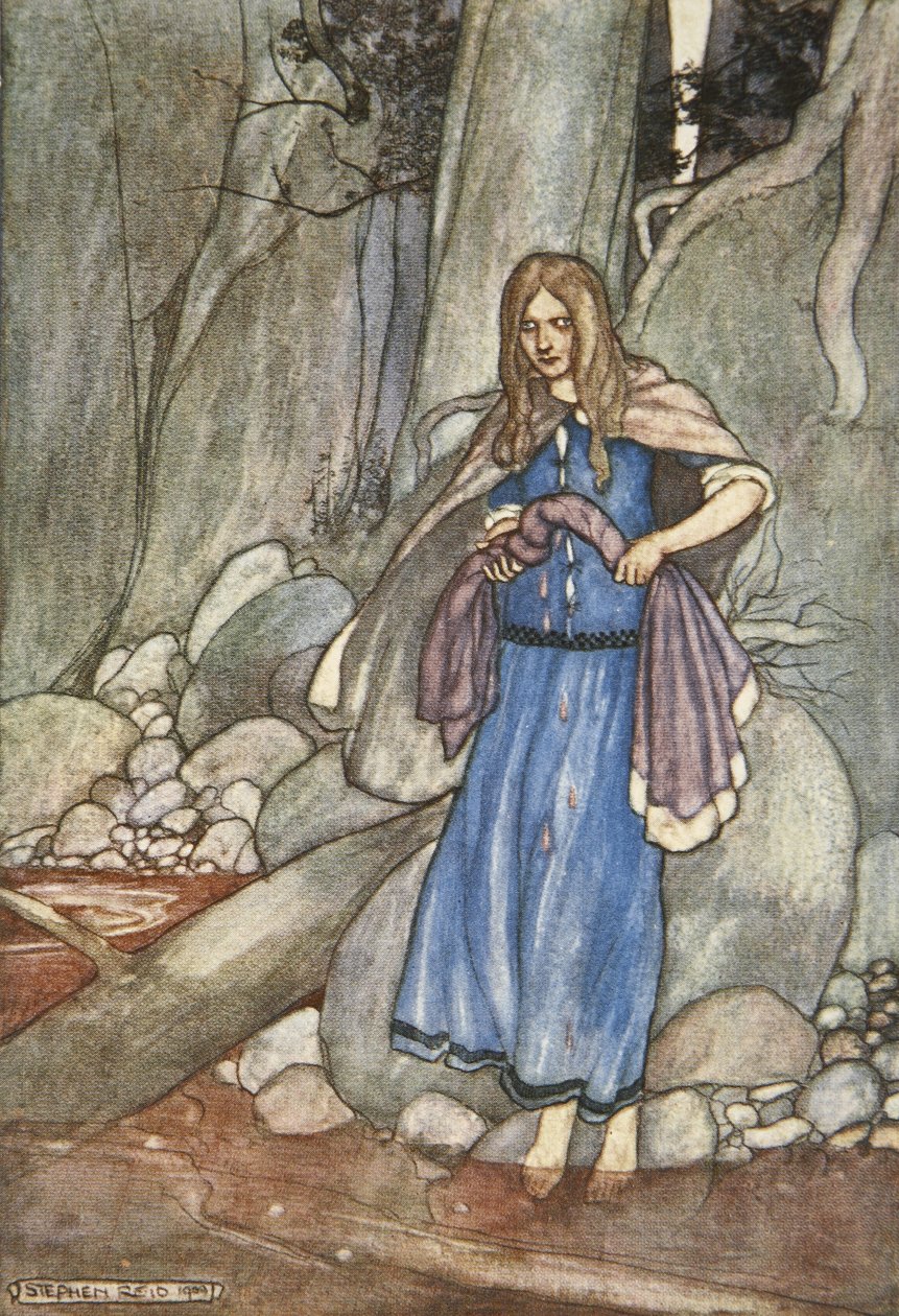 福特的守望者，插图来自埃莉诺·赫尔（Eleanor Hull，1860-1935 年）的《阿尔斯特猎犬库丘林》 作者 斯蒂芬·里德