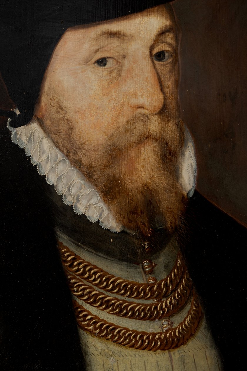 托马斯-格雷沙姆爵士（约 1518-1579 年），约 1518-79 年（板上油画） 作者 Steven van der (attr. to) Meulen