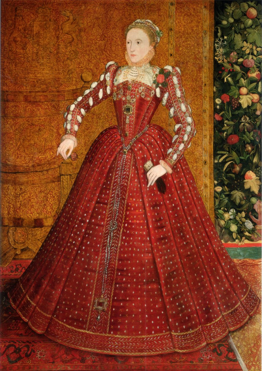 英国伊丽莎白一世肖像汉普登肖像，约1563年 作者 史蒂文·范德·梅伦