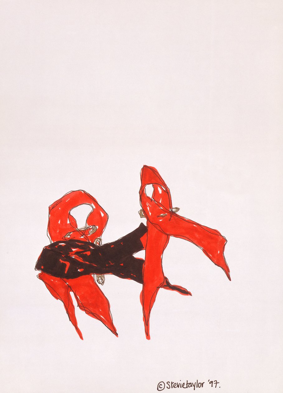 我们的朋友，1997年（钢笔墨水） 作者 史蒂夫·泰勒