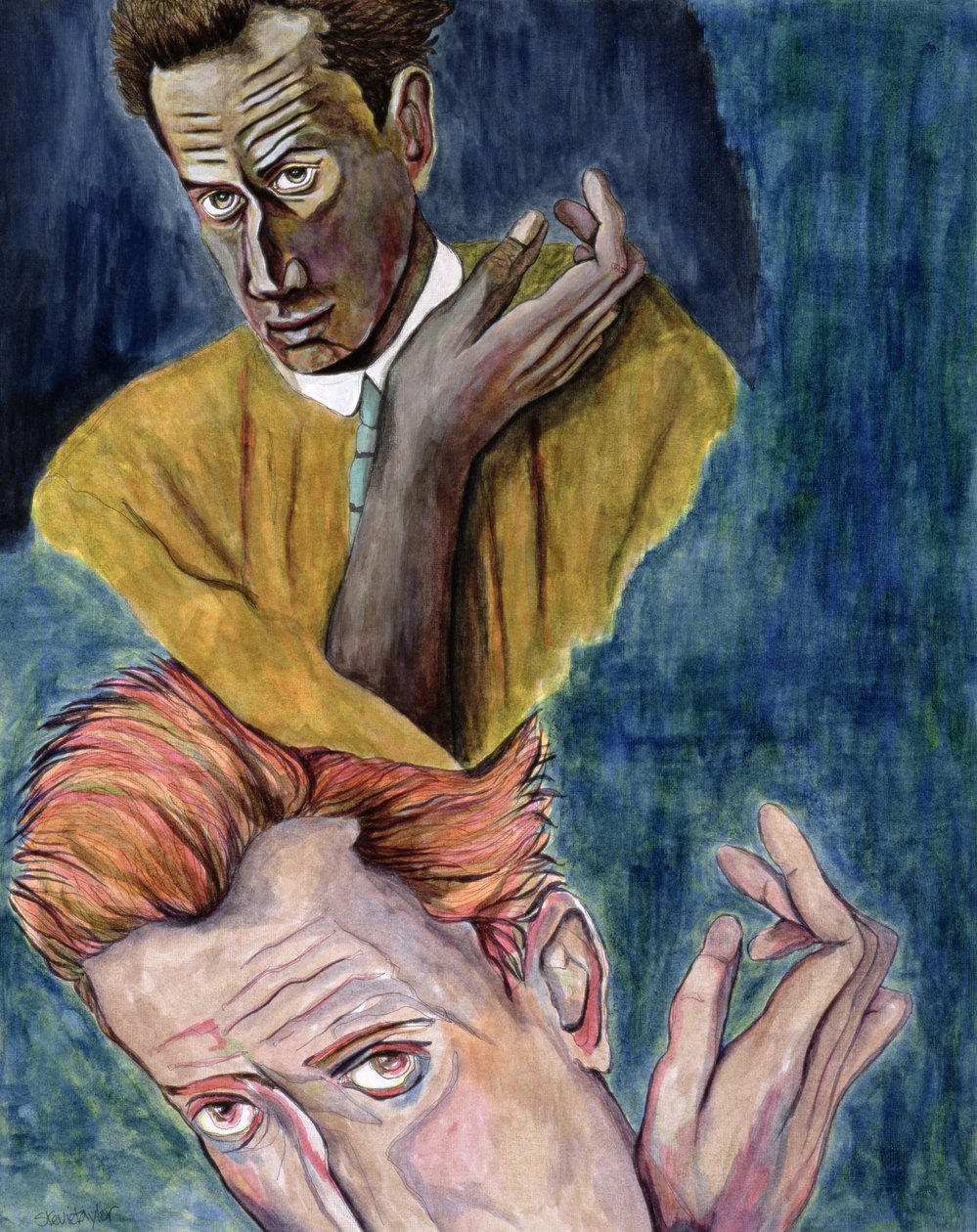 Egon Schiele  -  Ego-Ideal（墨水在纸上） 作者 史蒂夫·泰勒