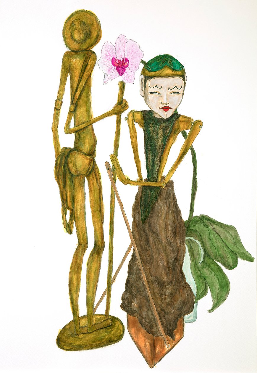 住，2015年（铅笔，钢笔和墨水在纸上） 作者 史蒂夫·泰勒