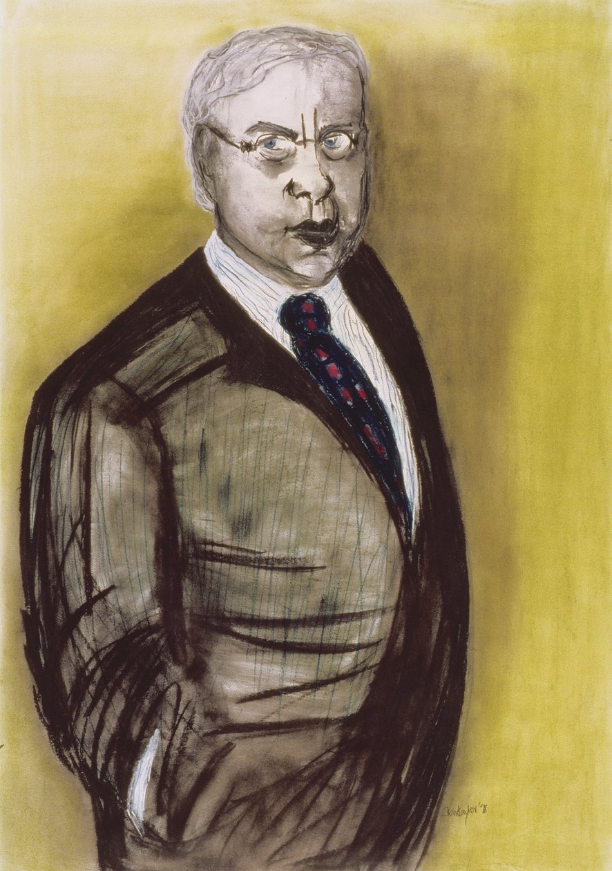 律师，1998年（纸上粉笔和木炭） 作者 史蒂夫·泰勒