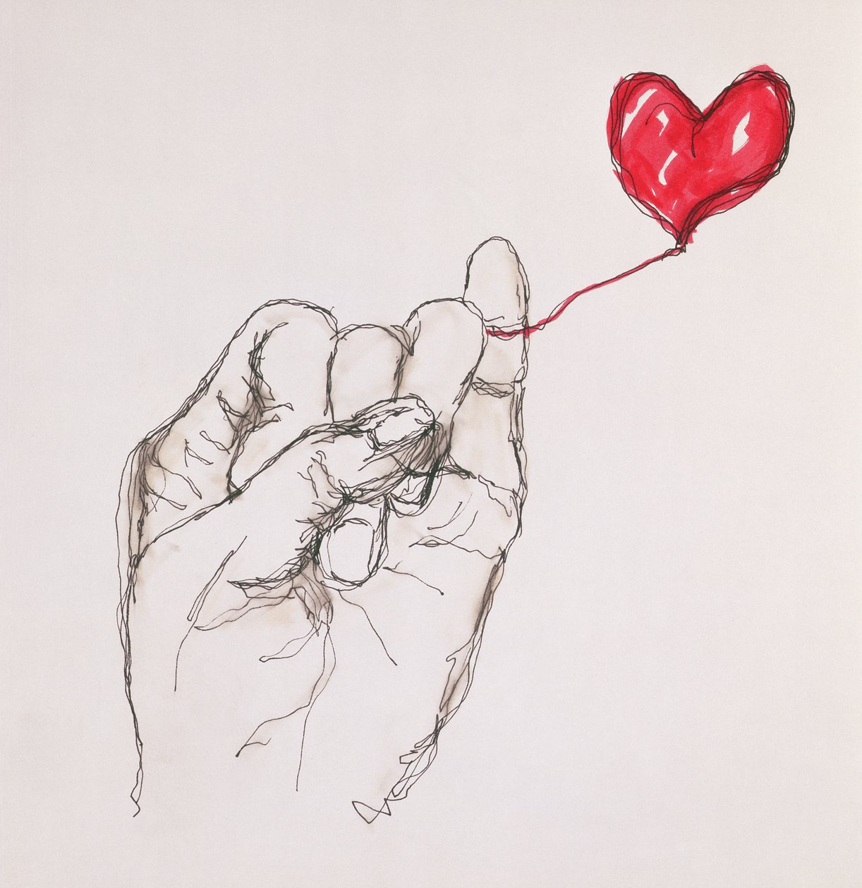 环绕，1996年（笔和纸在纸上） 作者 史蒂夫·泰勒
