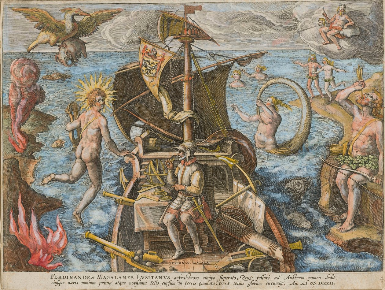Ferdinandes Magallanes Lusitanus Americae Retectio, 1591。 作者 斯特拉达努斯