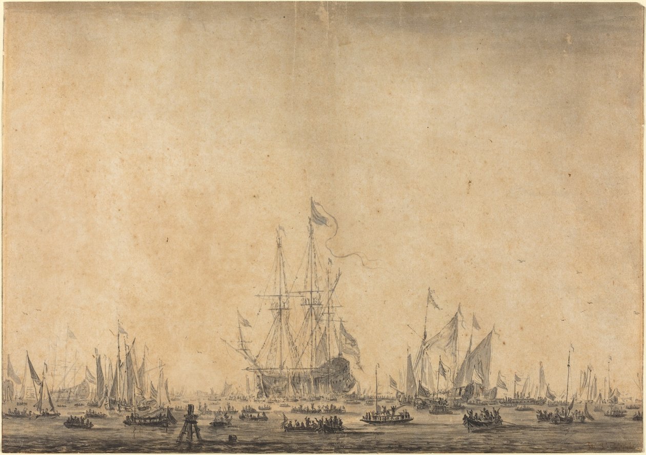 海事 作者 Willem van de Velde the Younger 的风格