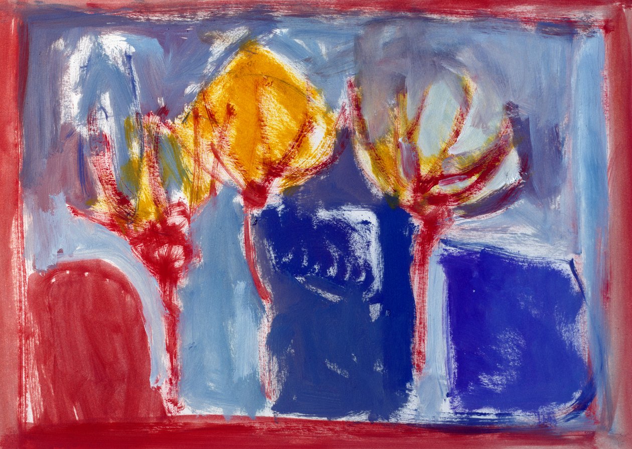 三棵树，2002年（丙烯酸纸上） 作者 苏·杰米森（Sue Jamieson）