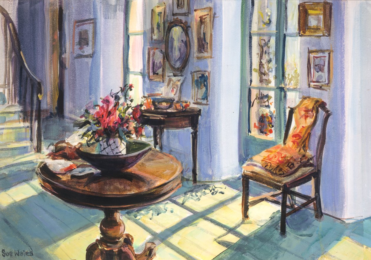 Vanessas阳光大厅，1995年，（卡片上的水粉） 作者 苏威尔士
