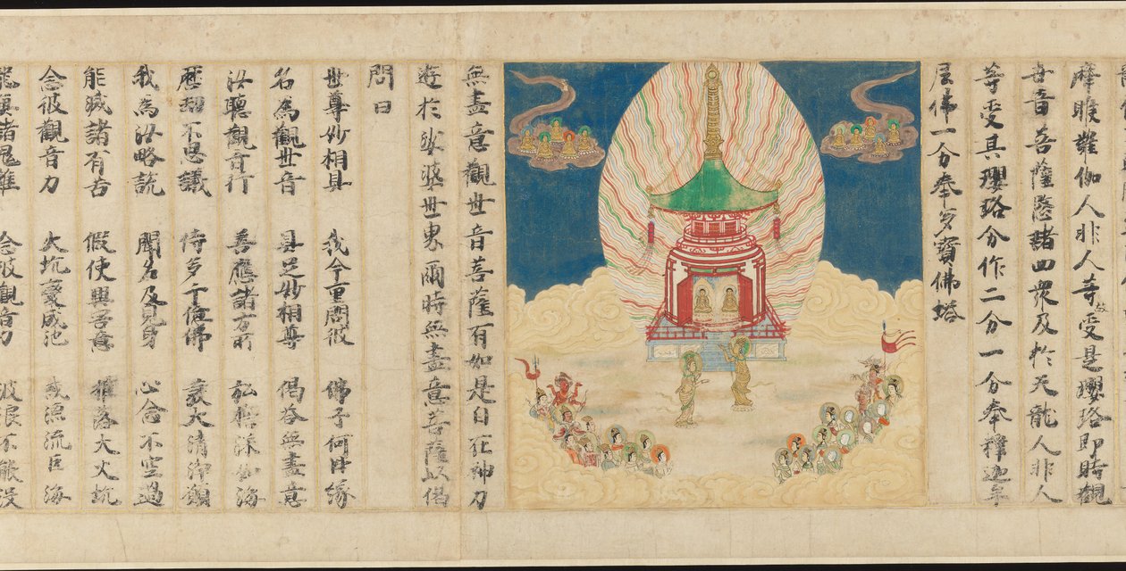 通用网关，《莲花经》第25章，日期为1257年。 作者 gawa原光重