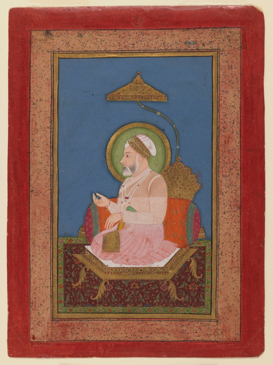 Emperor Alamgir II，c.1756（纸上不透明的wc） 作者 苏卡·卢哈（Sukha Luhar）