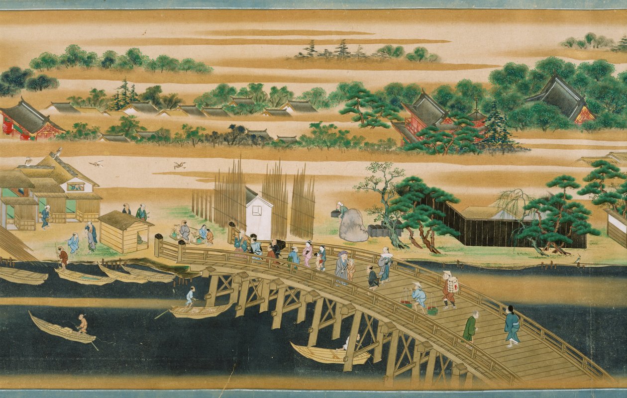 隅田川的着名景点 作者 住吉学校