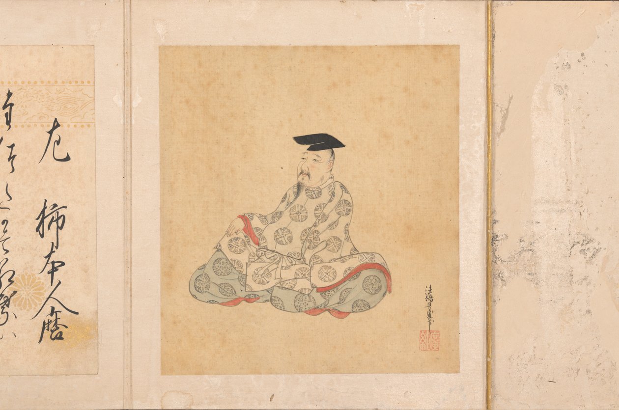 三十六位诗仙的肖像和诗歌，1674-92。 作者 住吉国庆