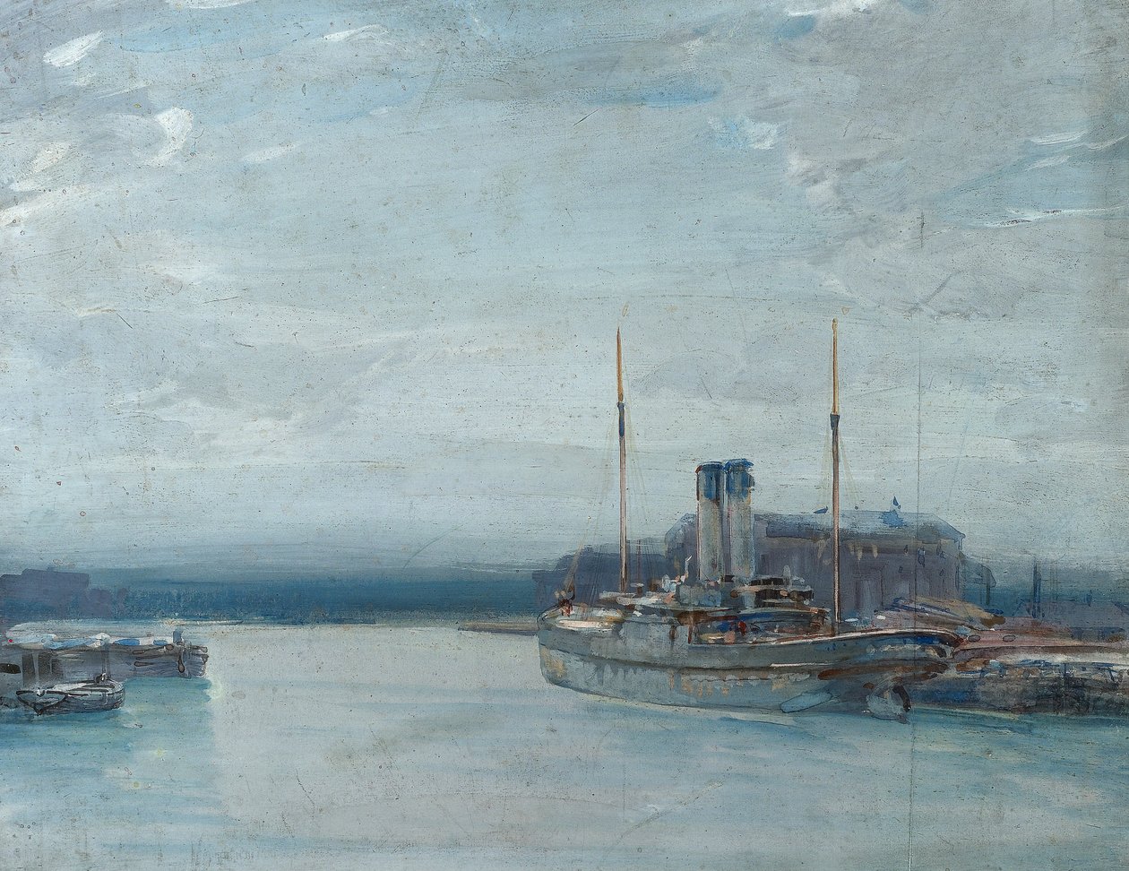 暮光之城，c.1910（面板油画） 作者 桑德兰罗林森