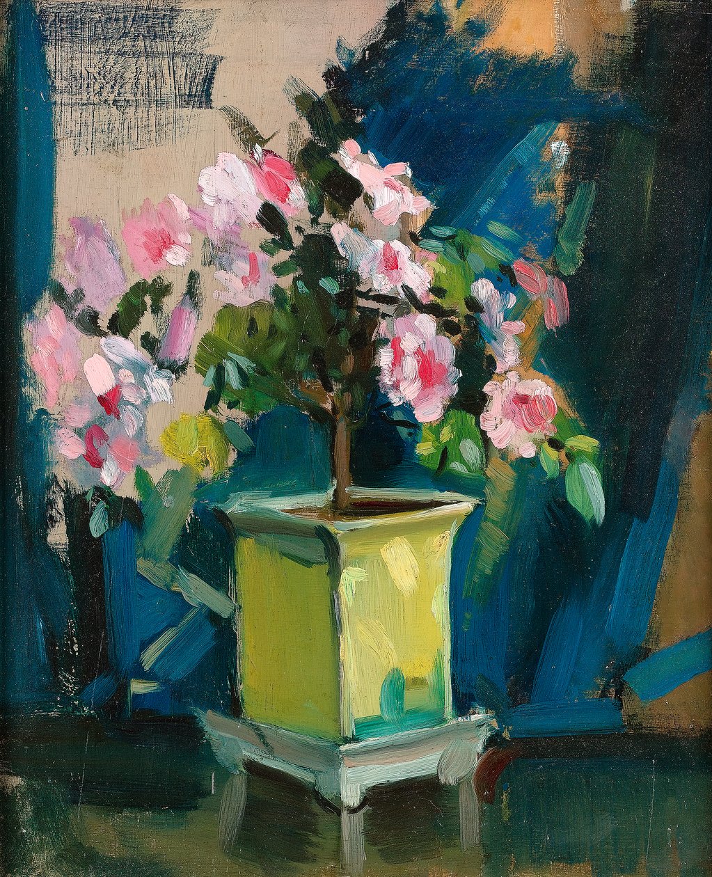 山茶花，约 1920 年（木板油画） 作者 桑德兰罗里森