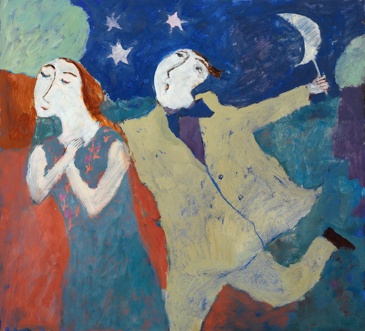 月亮在棍子上，2004年 作者 苏珊·鲍尔（Susan Bower）