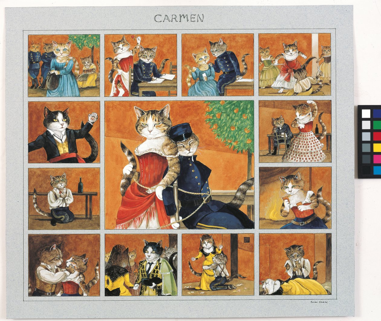 插图选自《猫群荟萃》！文化猫汇编》（2015 年出版） 作者 苏珊·赫伯特