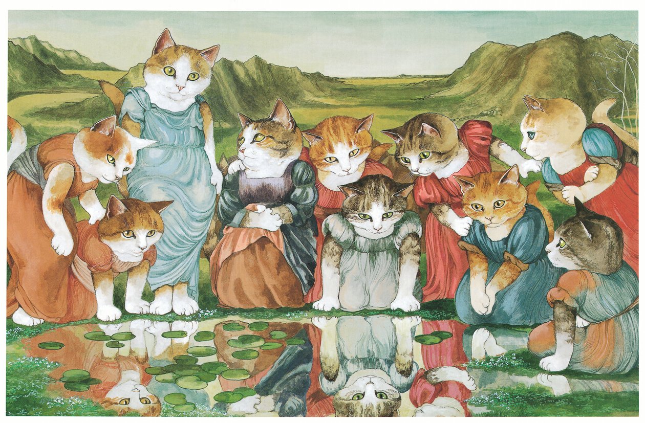 拉斐尔前派猫》插图（1999 年出版） 作者 苏珊·赫伯特