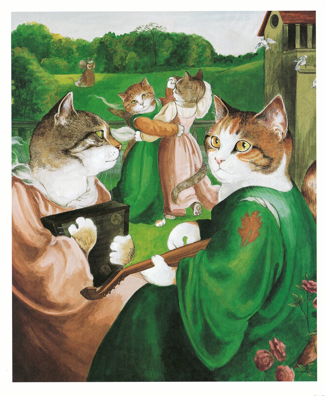 拉斐尔前派猫》插图（1999 年出版） 作者 苏珊·赫伯特