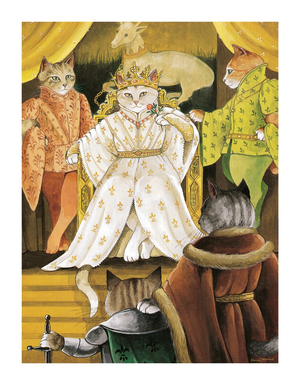 插图选自《莎士比亚的猫》：海报书（2016 年出版） 作者 苏珊·赫伯特