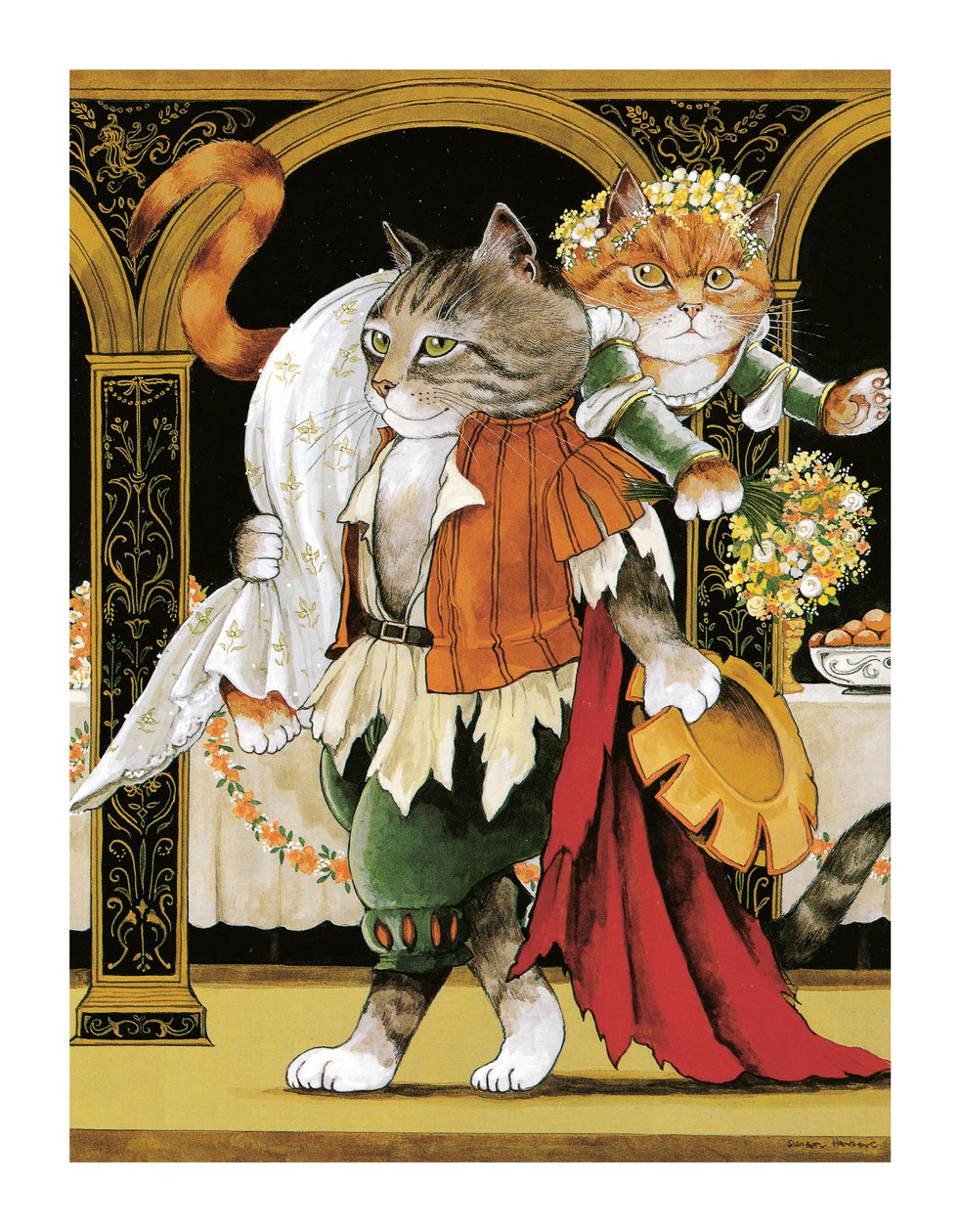插图选自《莎士比亚的猫》：海报书（2016 年出版） 作者 苏珊·赫伯特