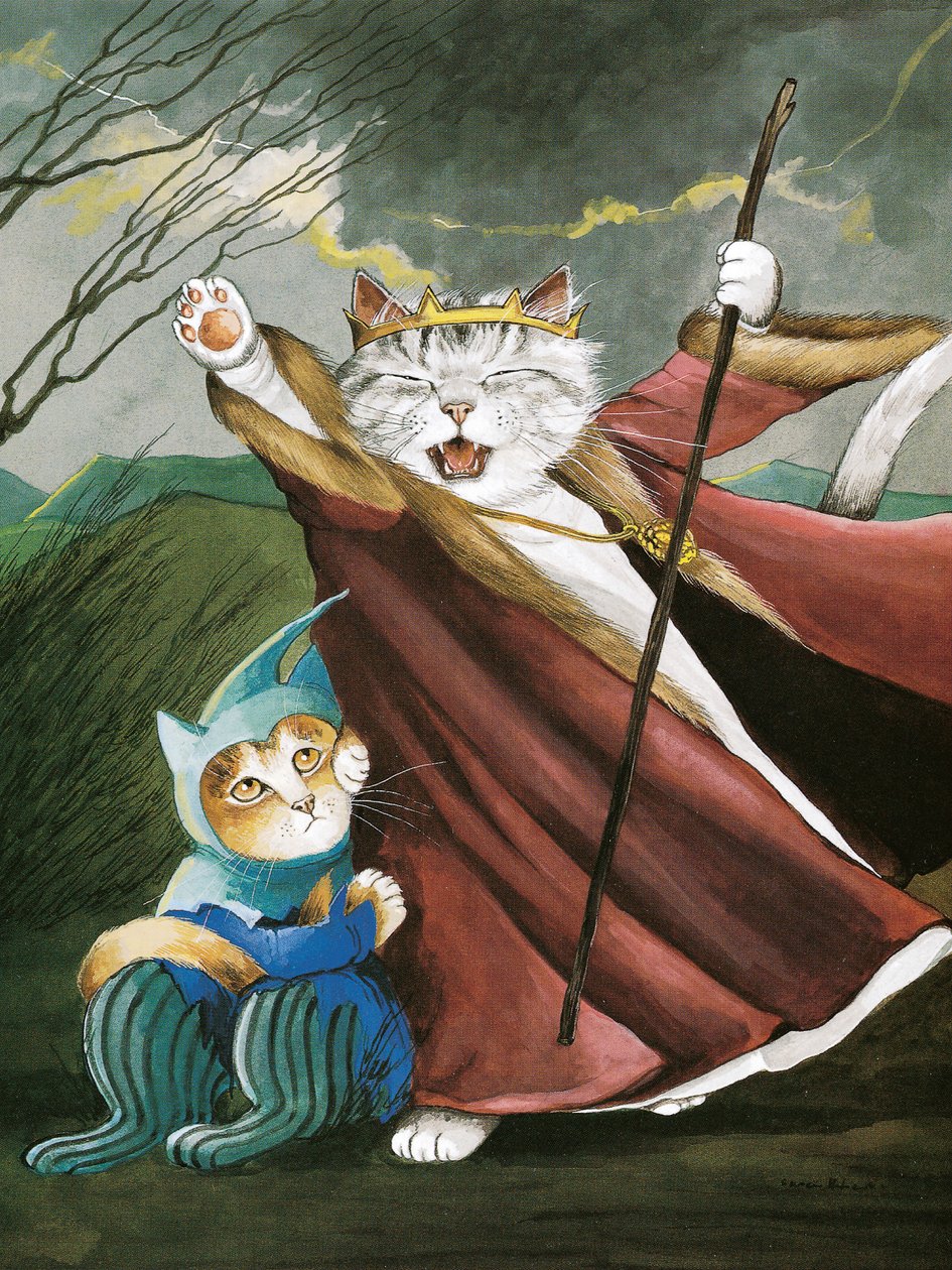 插图选自《莎士比亚的猫》：海报书（2016 年出版） 作者 苏珊·赫伯特
