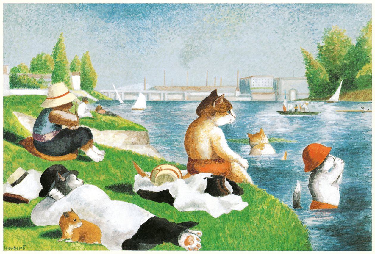 插图选自《猫的西方艺术画廊》（1994 年出版） 作者 苏珊·赫伯特