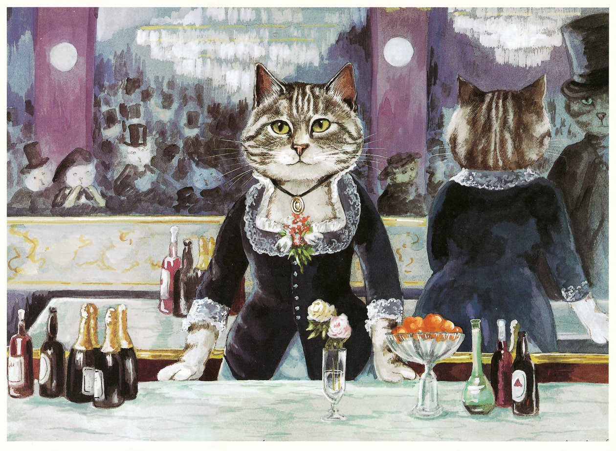 插图选自《猫的西方艺术画廊》（1994 年出版） 作者 苏珊·赫伯特