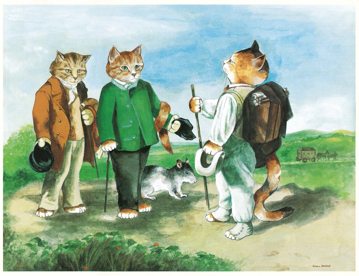 插图选自《猫的西方艺术画廊》（1994 年出版） 作者 苏珊·赫伯特