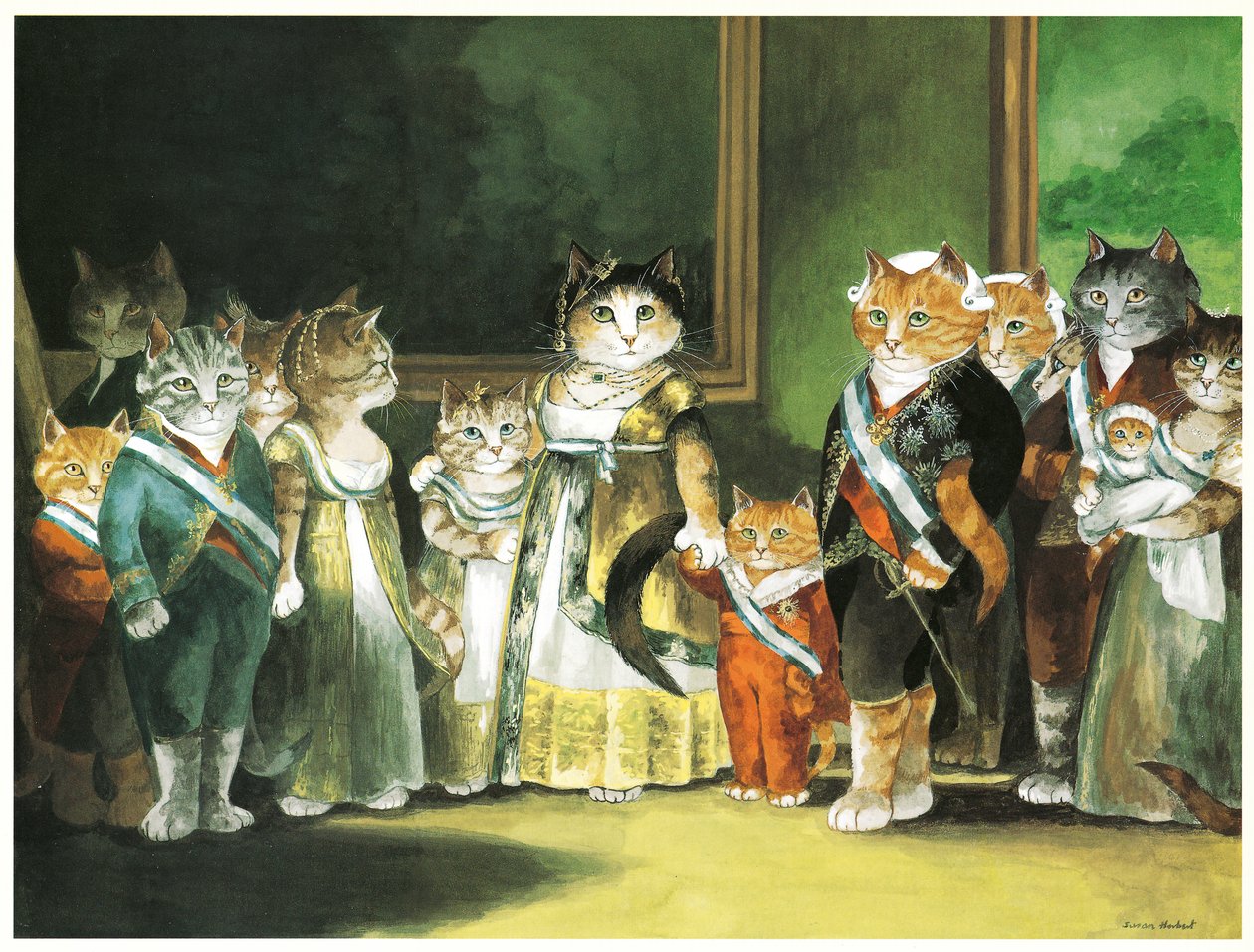插图选自《猫的西方艺术画廊》（1994 年出版） 作者 苏珊·赫伯特