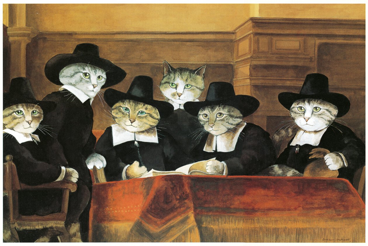插图选自《猫的西方艺术画廊》（1994 年出版） 作者 苏珊·赫伯特