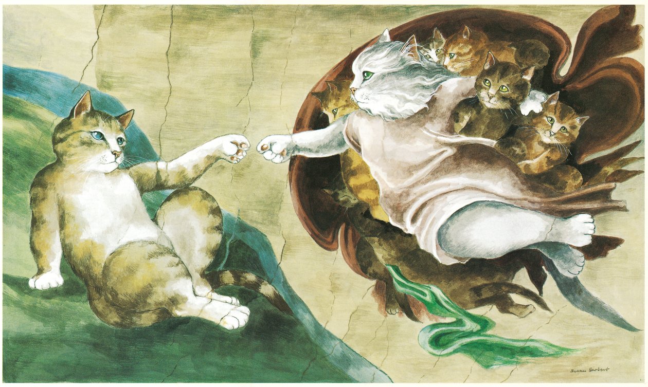 插图选自《猫的西方艺术画廊》（1994 年出版） 作者 苏珊·赫伯特