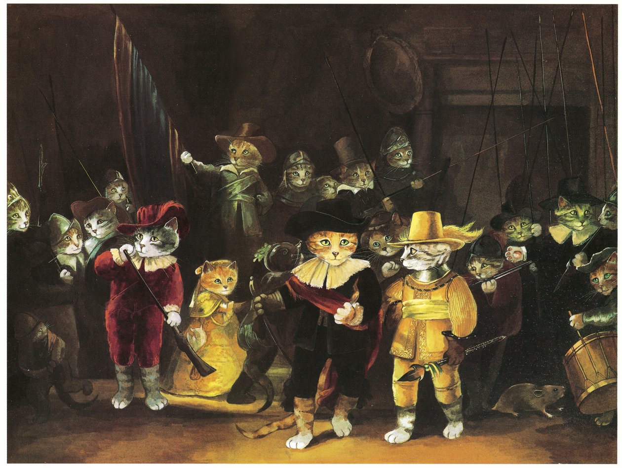 插图选自《猫的西方艺术画廊》（1994 年出版） 作者 苏珊·赫伯特