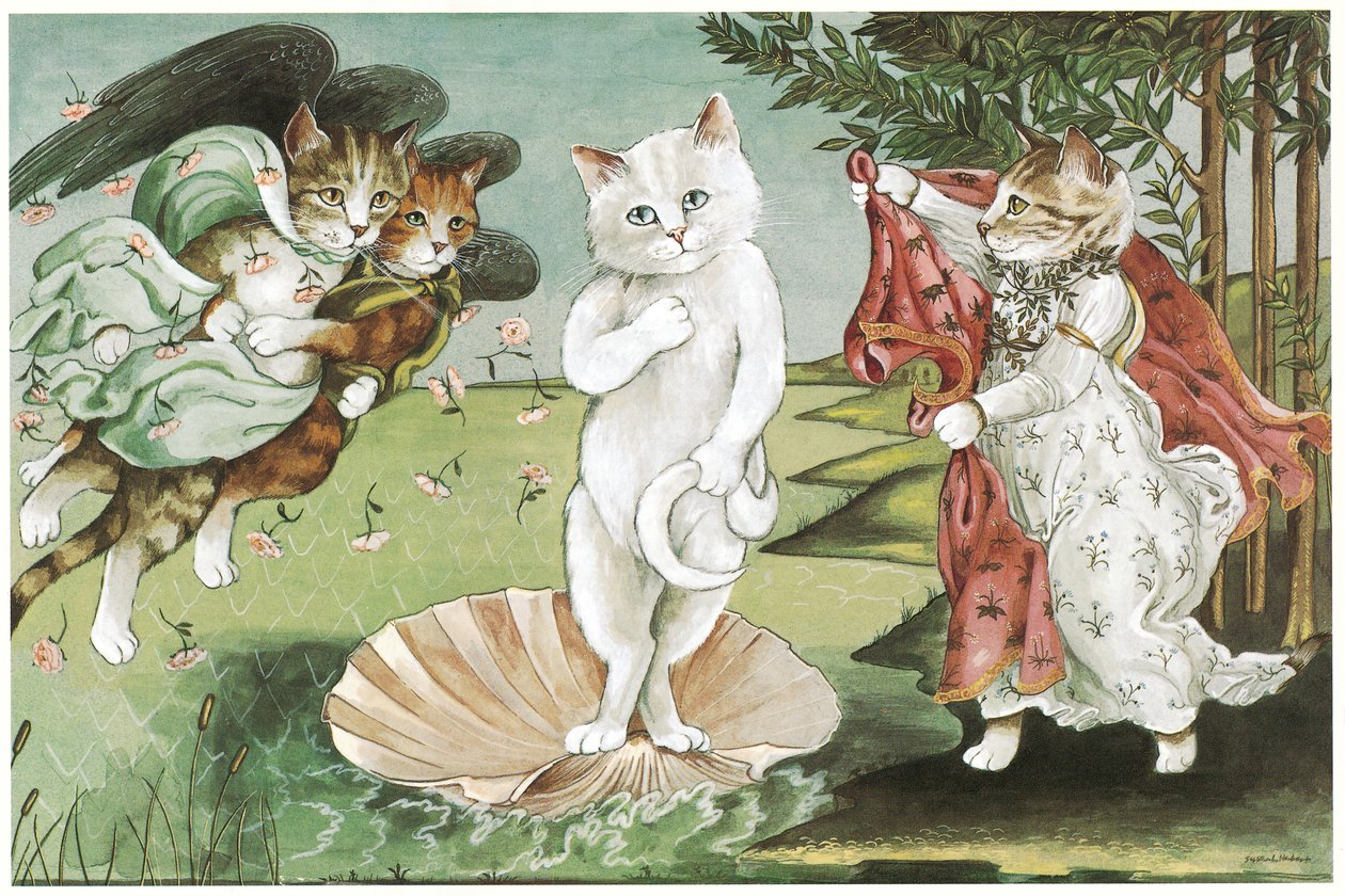 插图选自《猫的西方艺术画廊》（1994 年出版） 作者 苏珊·赫伯特