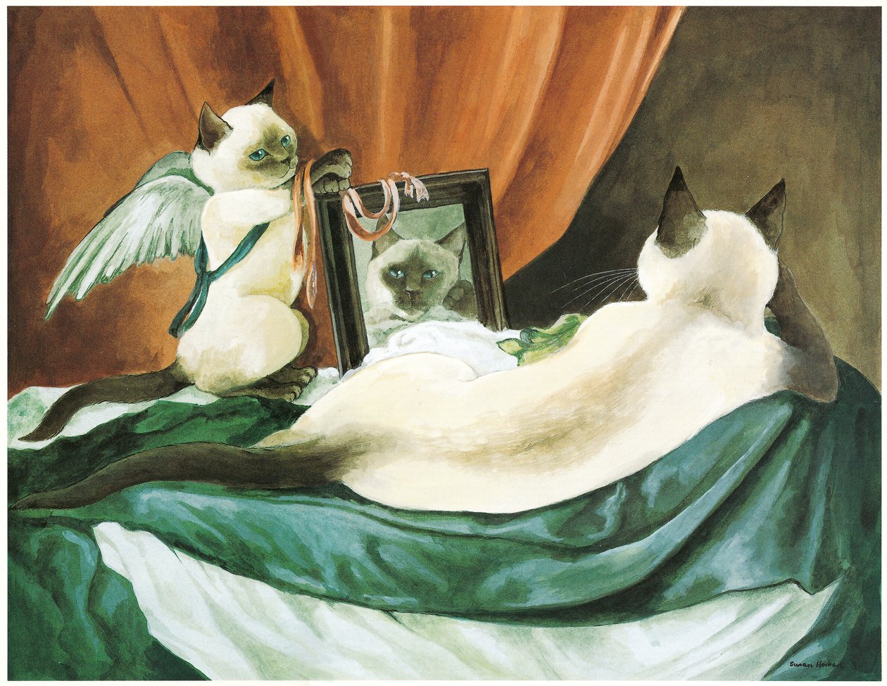 插图选自《猫的西方艺术画廊》（1994 年出版） 作者 苏珊·赫伯特
