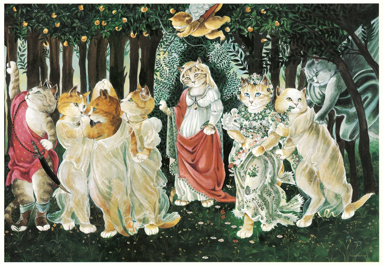 插图选自《猫的西方艺术画廊》（1994 年出版） 作者 苏珊·赫伯特
