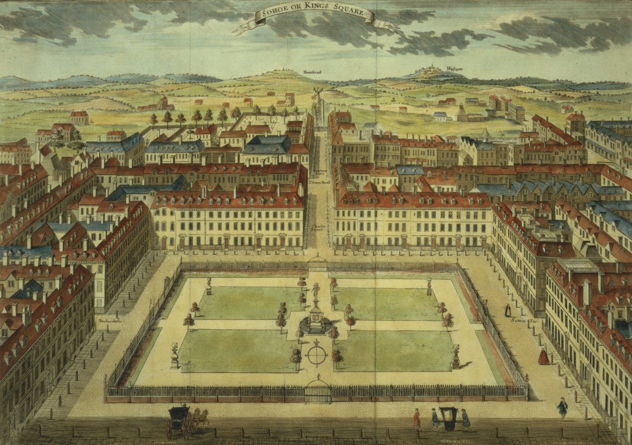 Soho或国王广场，“Stow&39;s Survey of London”，酒吧。 1754 作者 萨顿·尼科尔斯
