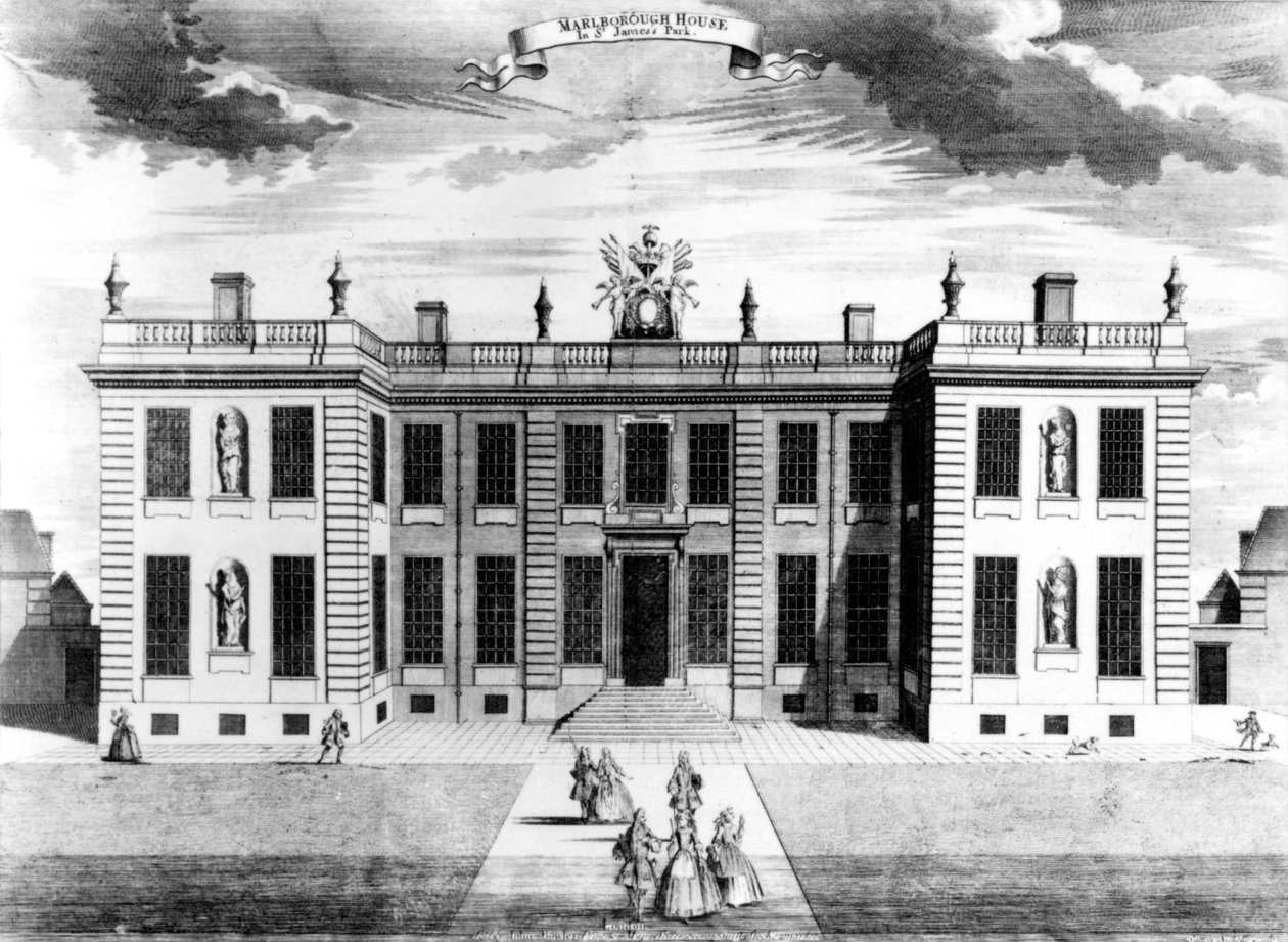 观点的Marlborough议院在Pall购物中心，威斯敏斯特，1741年 作者 萨顿·尼科尔斯