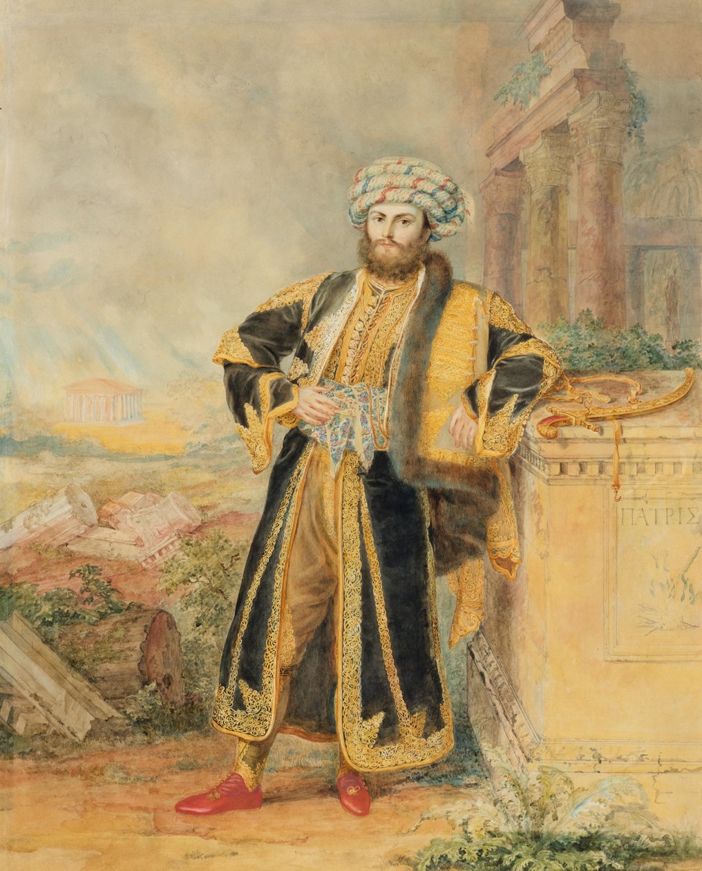 Alexandros Mavrokordato王子的肖像 作者 苏珊娜（Suzanne Elisabeth Eynard）