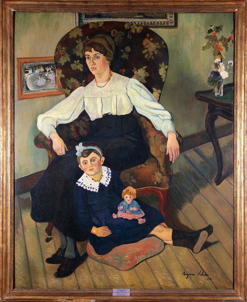 法国，里昂，苏珊娜·瓦拉东 (Suzanne Valadon) 的侄女肖像画 作者 苏珊·瓦拉东