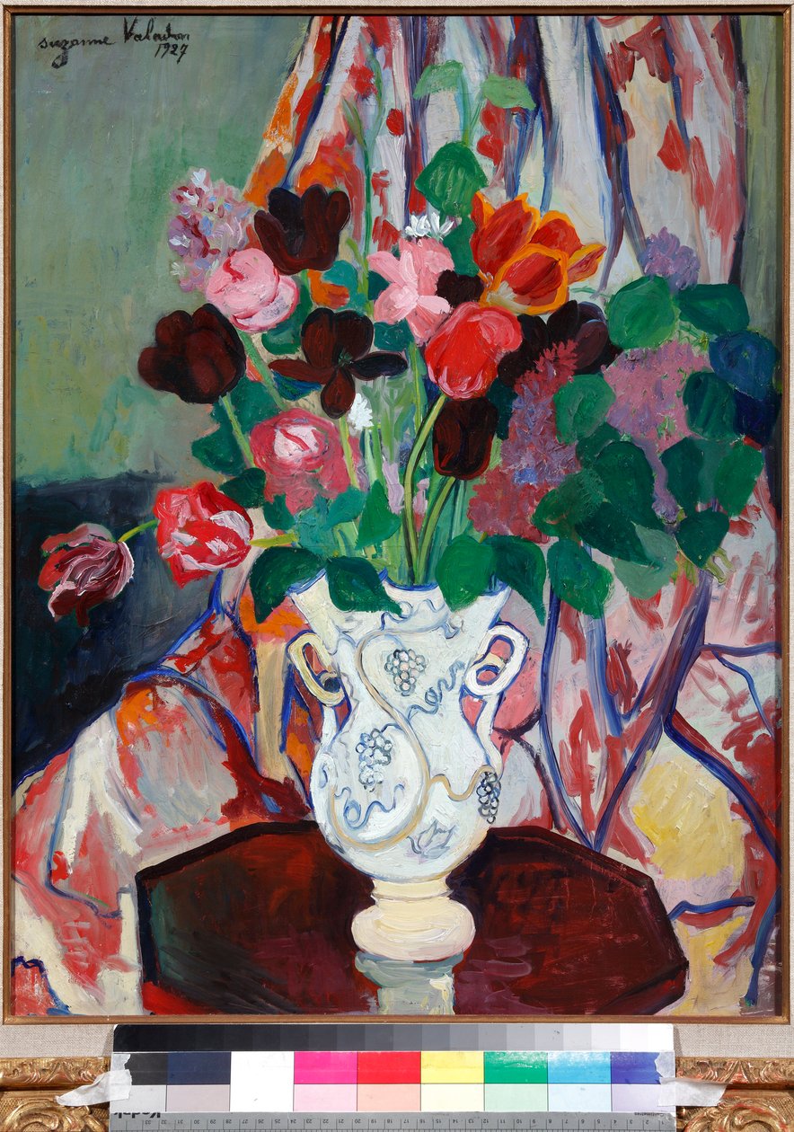 ""Vase de tulipes"" (Vase with Tulips) Peinture de Suzanne Valadon (1865-1938) 作者 苏珊·瓦拉东