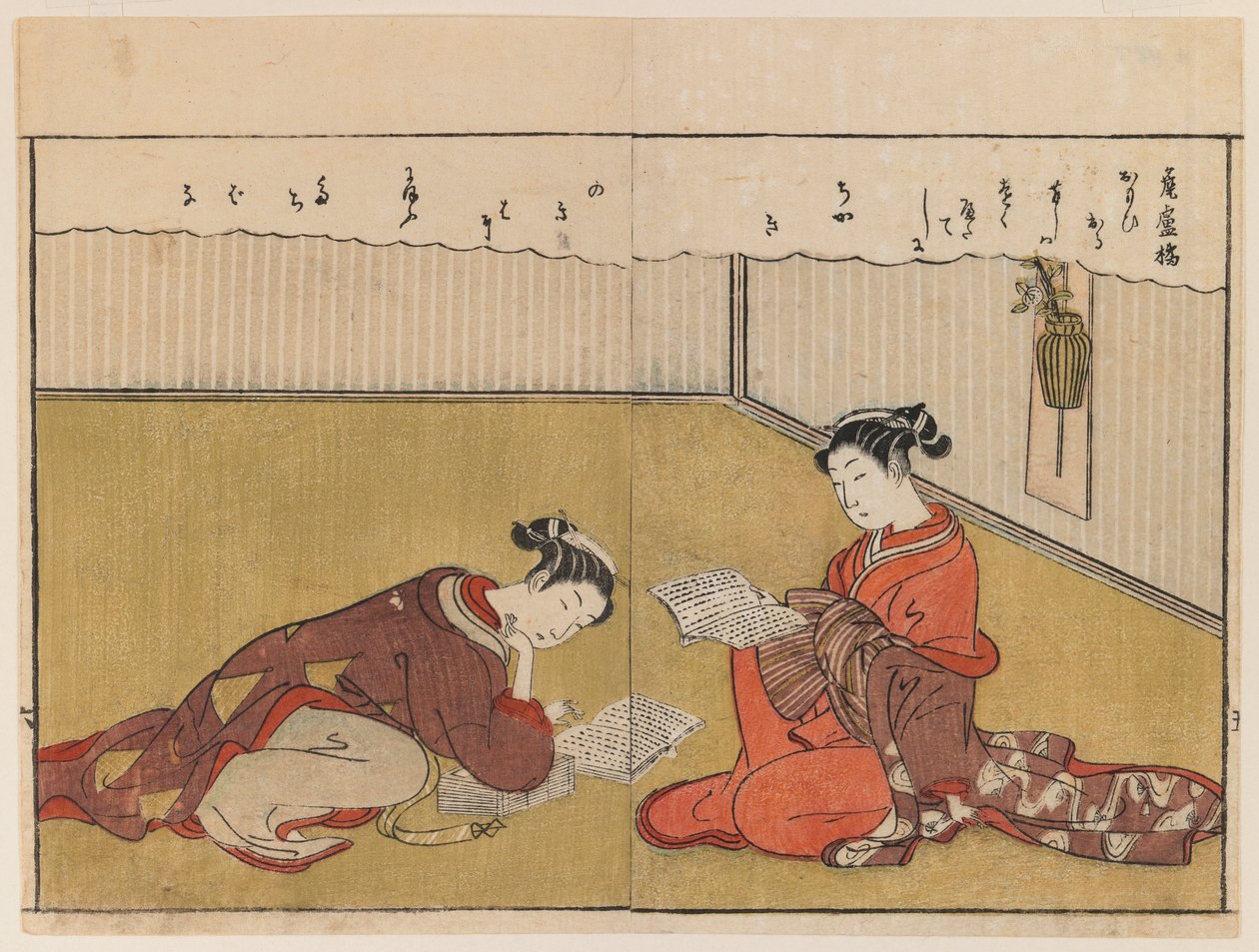 页面来自Haru no Nishiki，1771（woodblock print） 作者 铃木春信