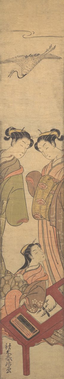 三位美女，约1770年。, 约1770年。 作者 铃木春二