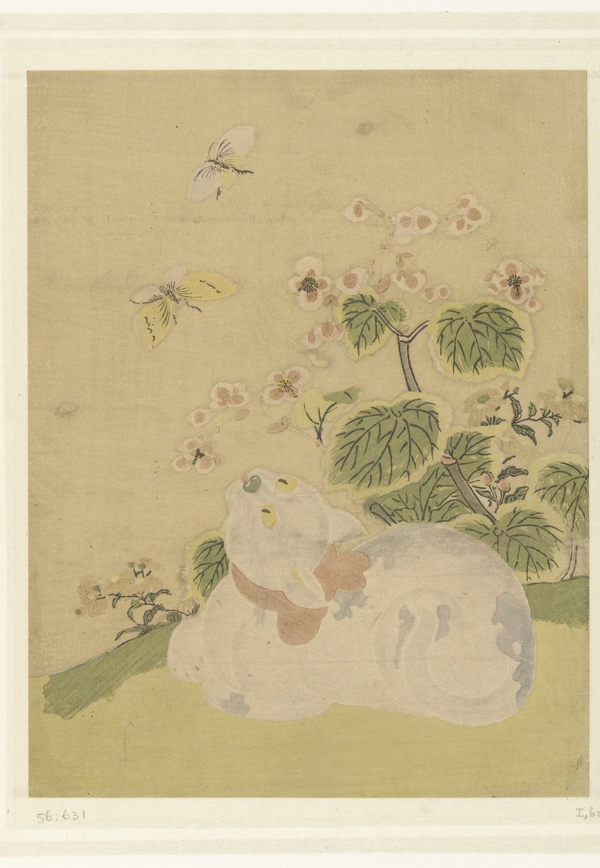 猫和蝴蝶 作者 铃木春信（归属）
