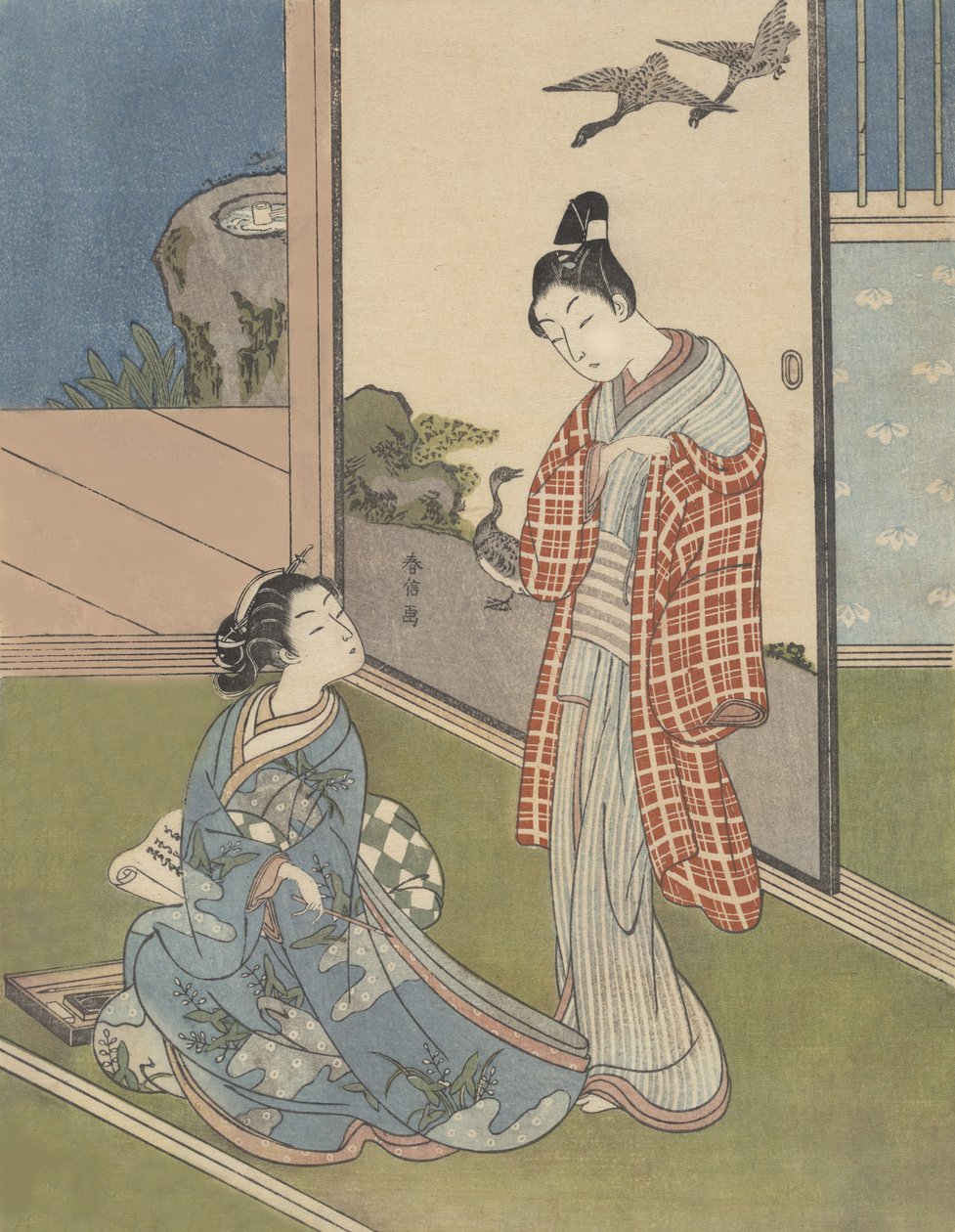 A Girl Writing a Letter, 18th century., 18世纪。 作者 铃木春信