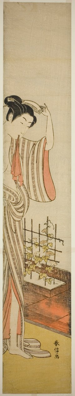 美景与牵牛花 作者 铃木春信