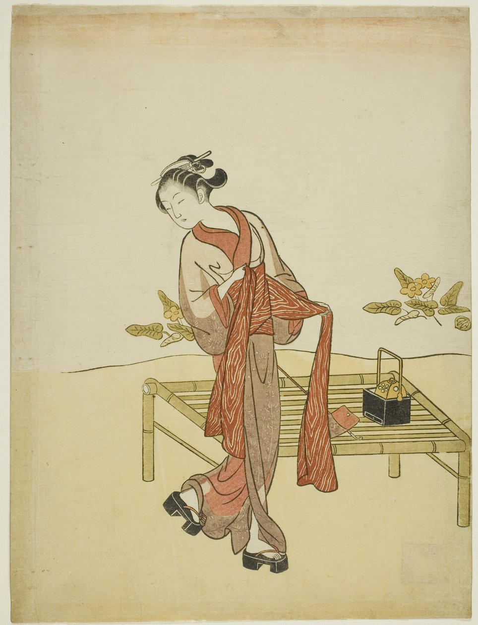 溪边 作者 铃木春信