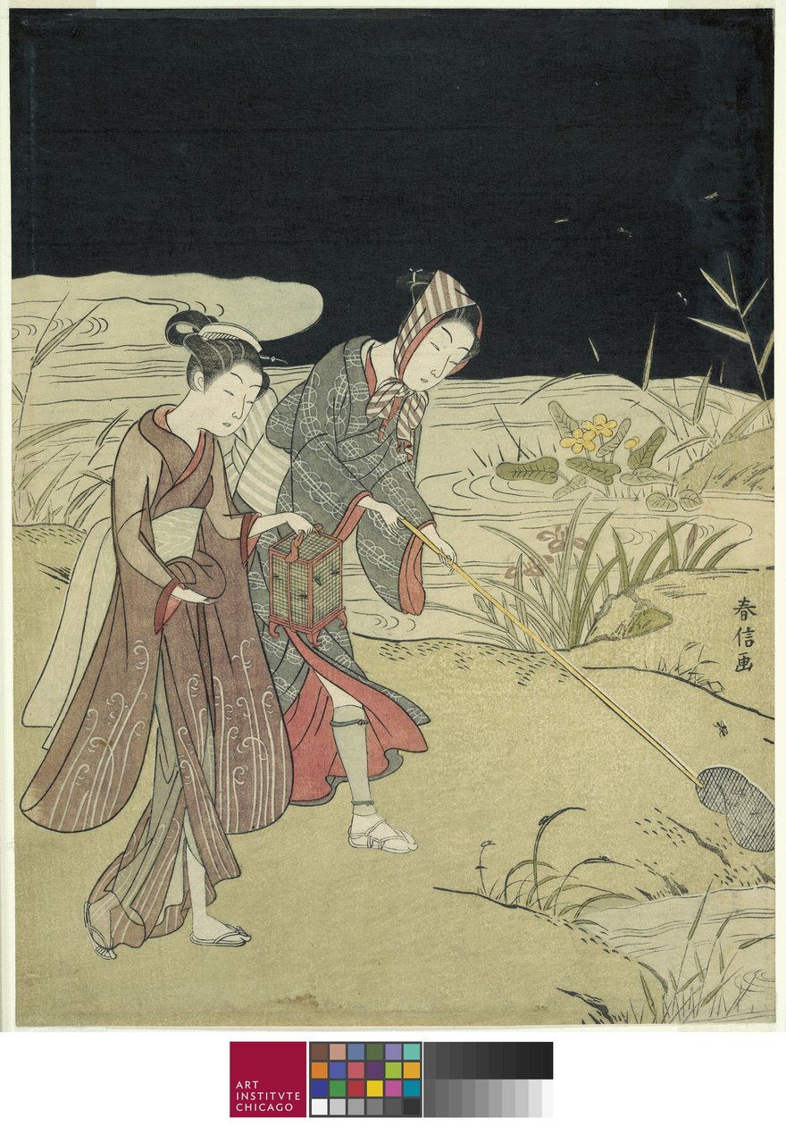 捕捉萤火虫，约1767-68年 作者 铃木春信