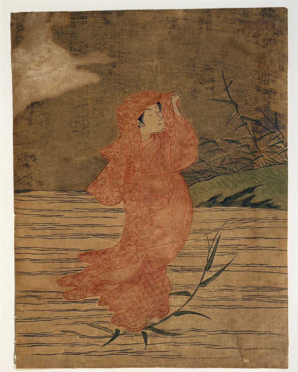 女人画的特写 作者 铃木春信