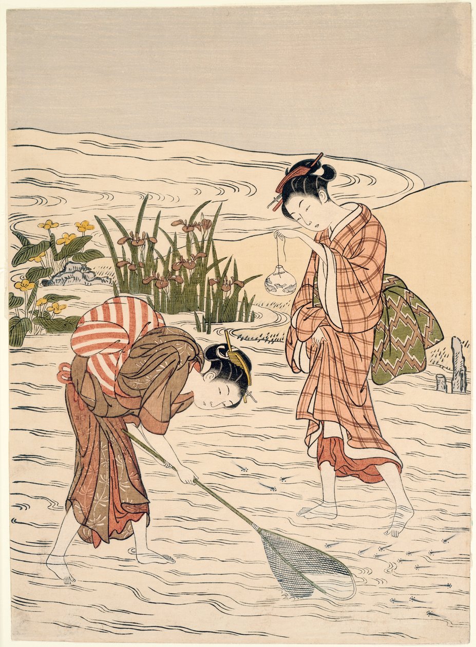 浅水区垂钓 作者 铃木春信